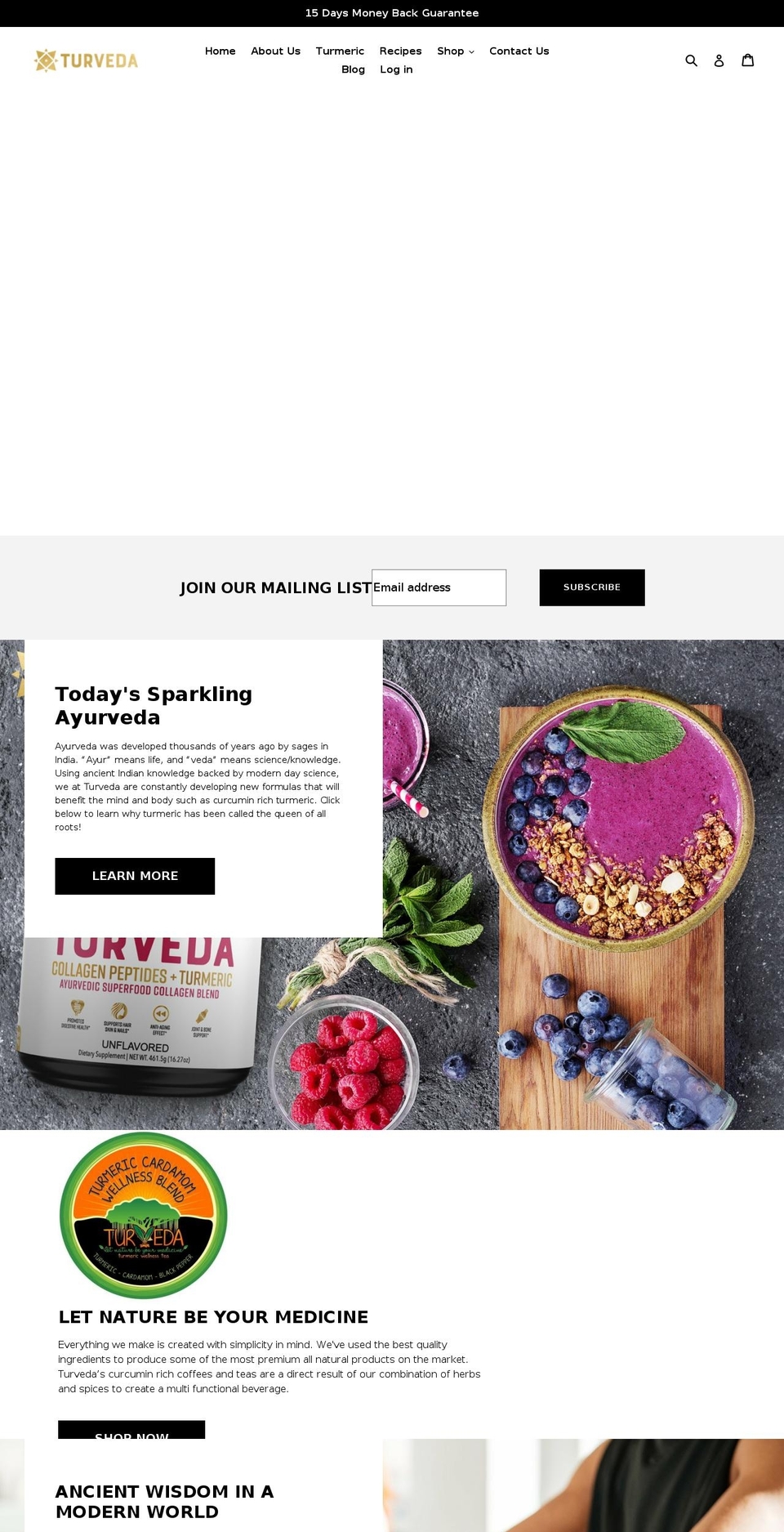 turveda.com shopify website screenshot