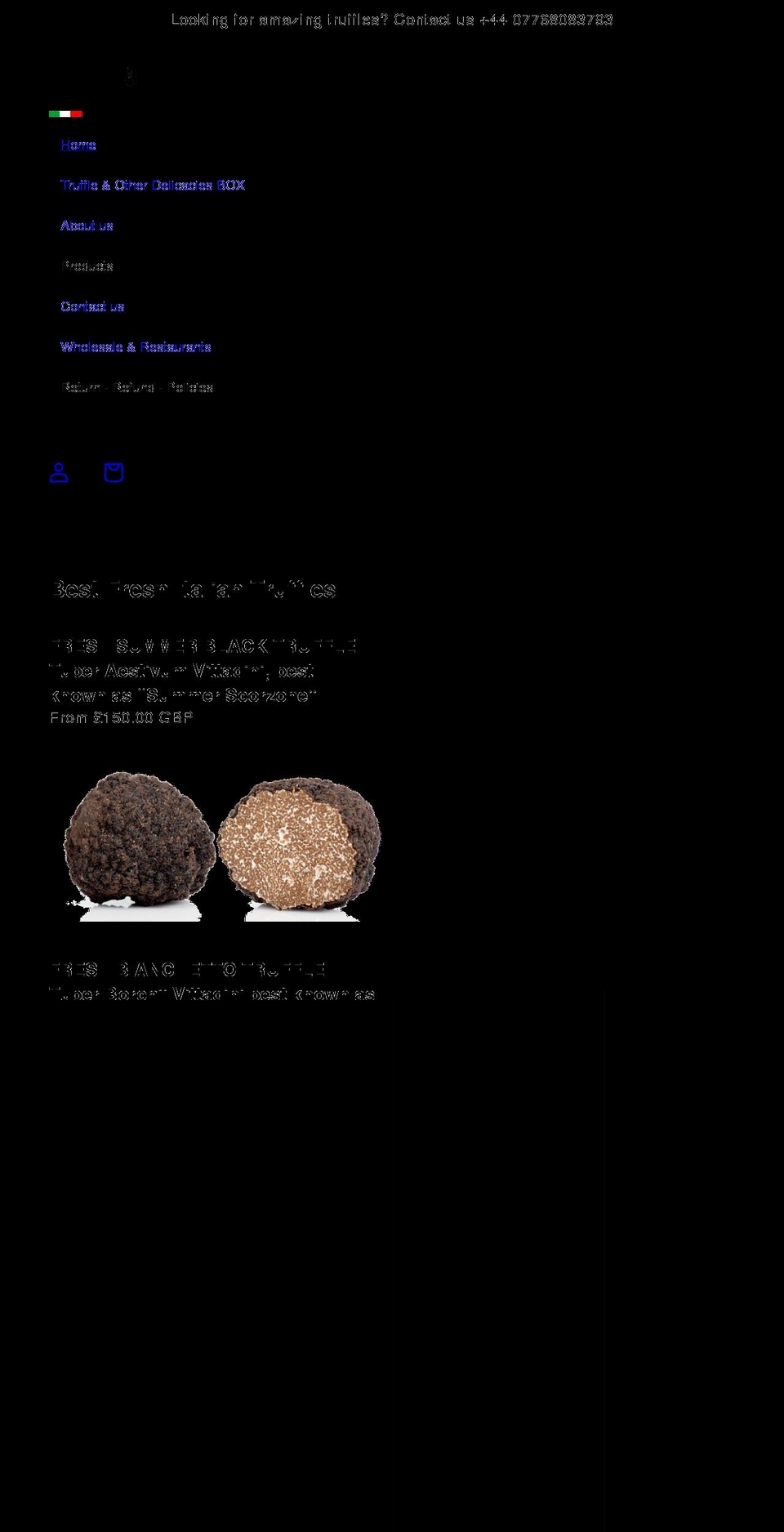 tuscanyandtaste.co.uk shopify website screenshot