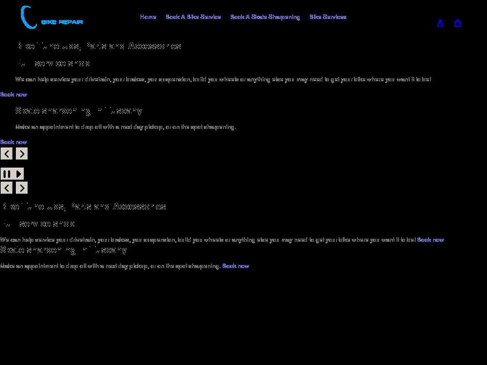 tuscanybikerepair.com shopify website screenshot