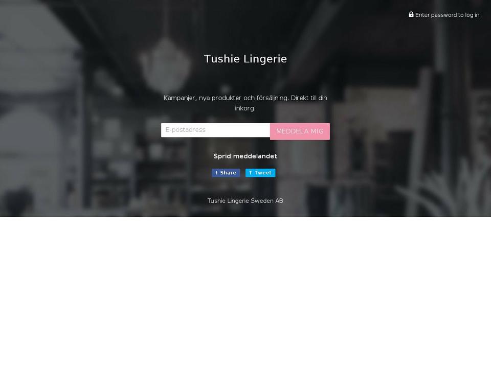 tushie.nu shopify website screenshot