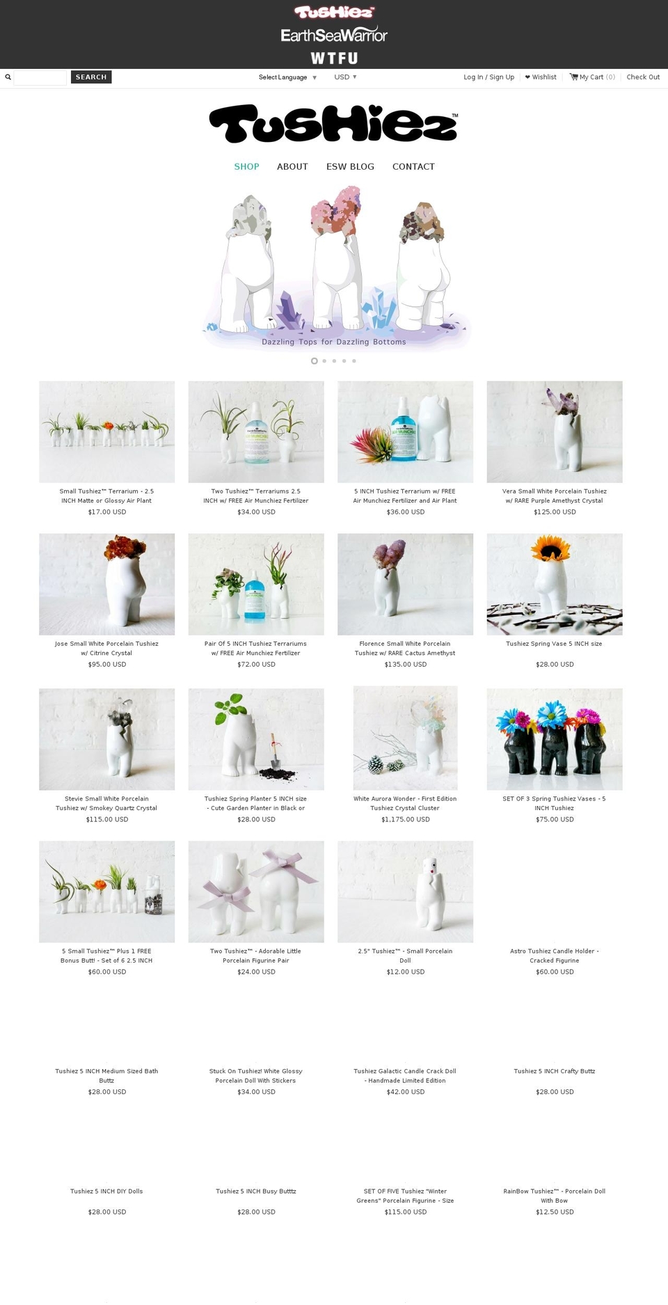 tushiez.com shopify website screenshot