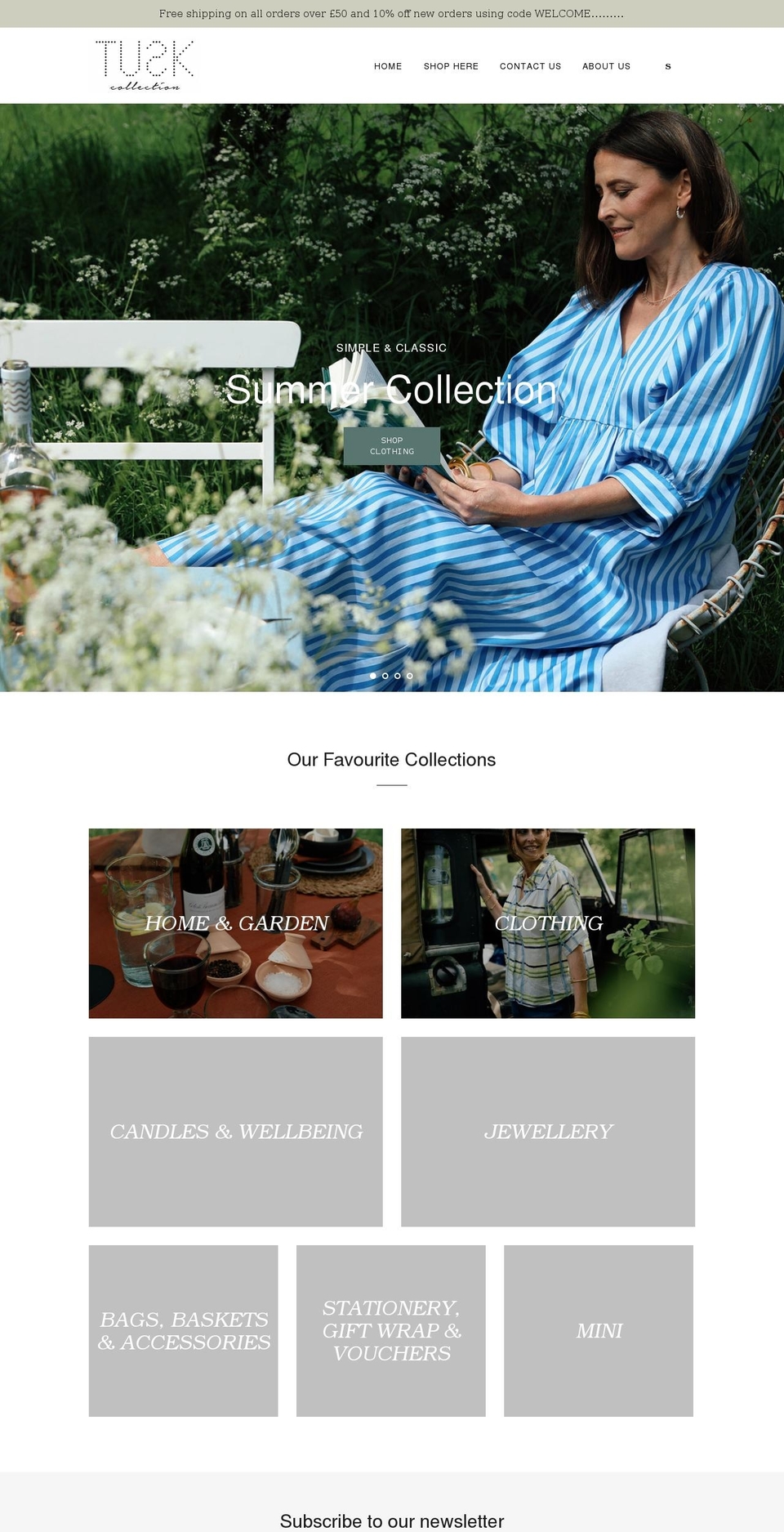 tuskcollection.com shopify website screenshot