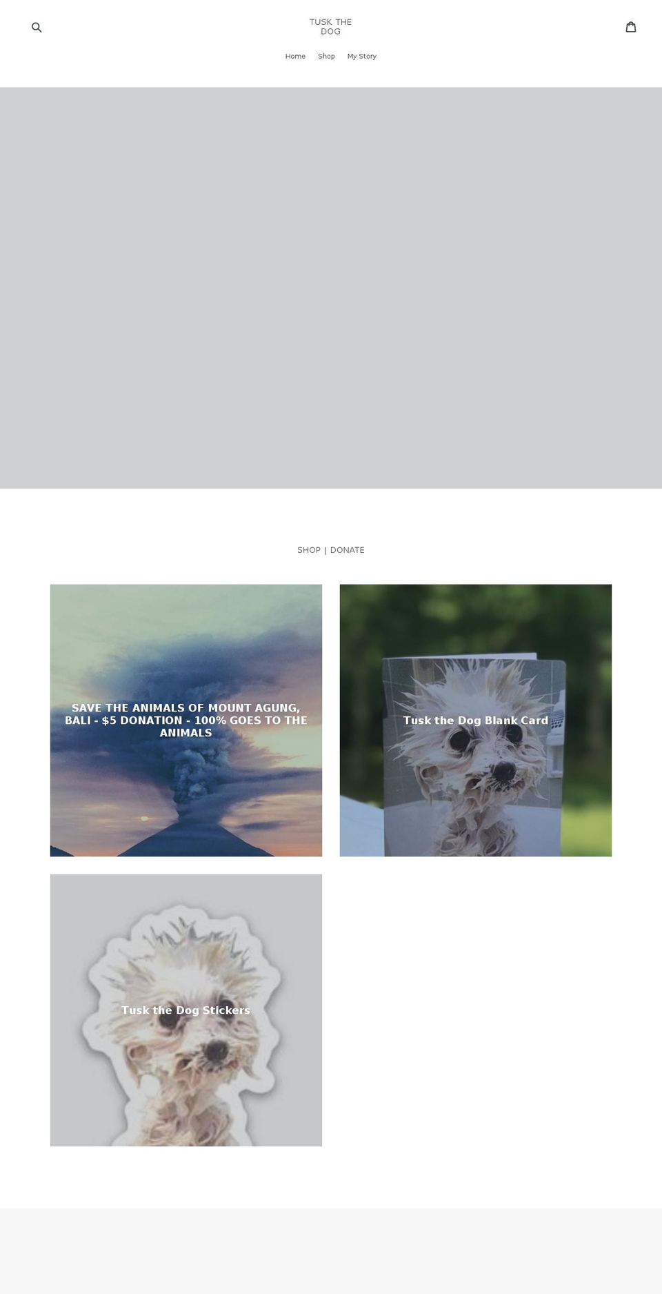 tuskthedog.com — Shopify storefront screenshot