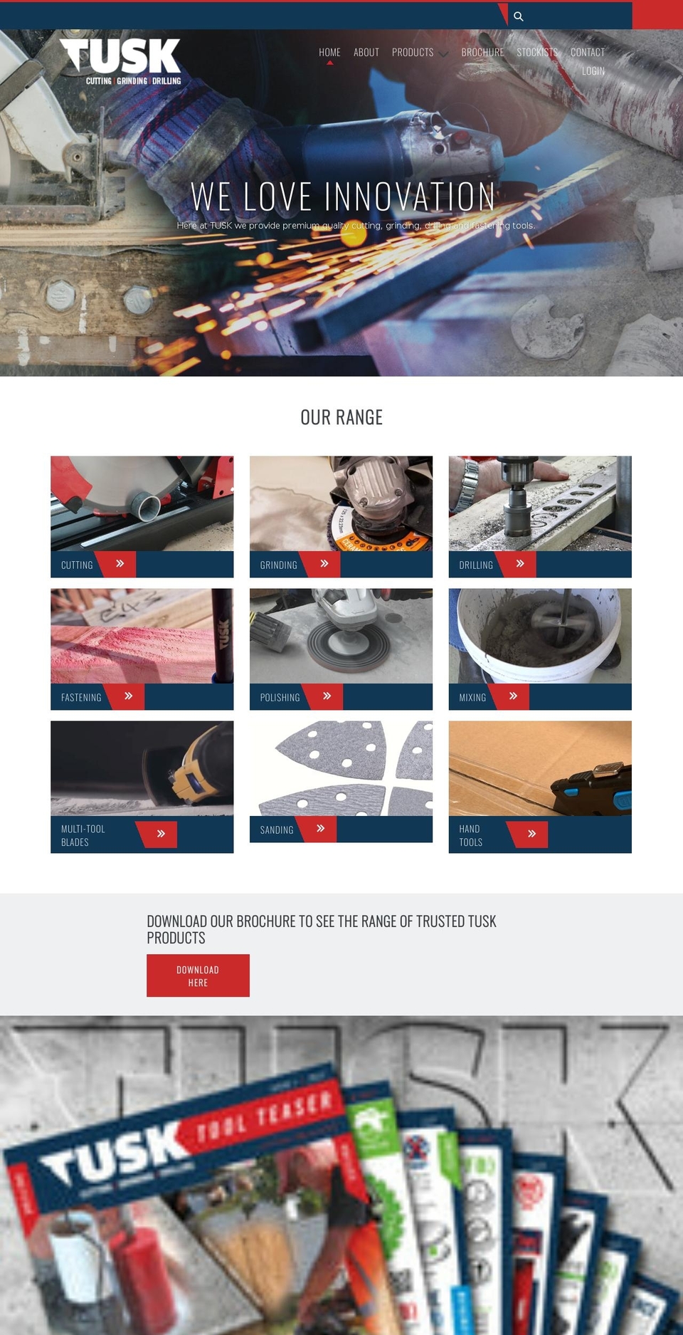 tusktools.com.au shopify website screenshot