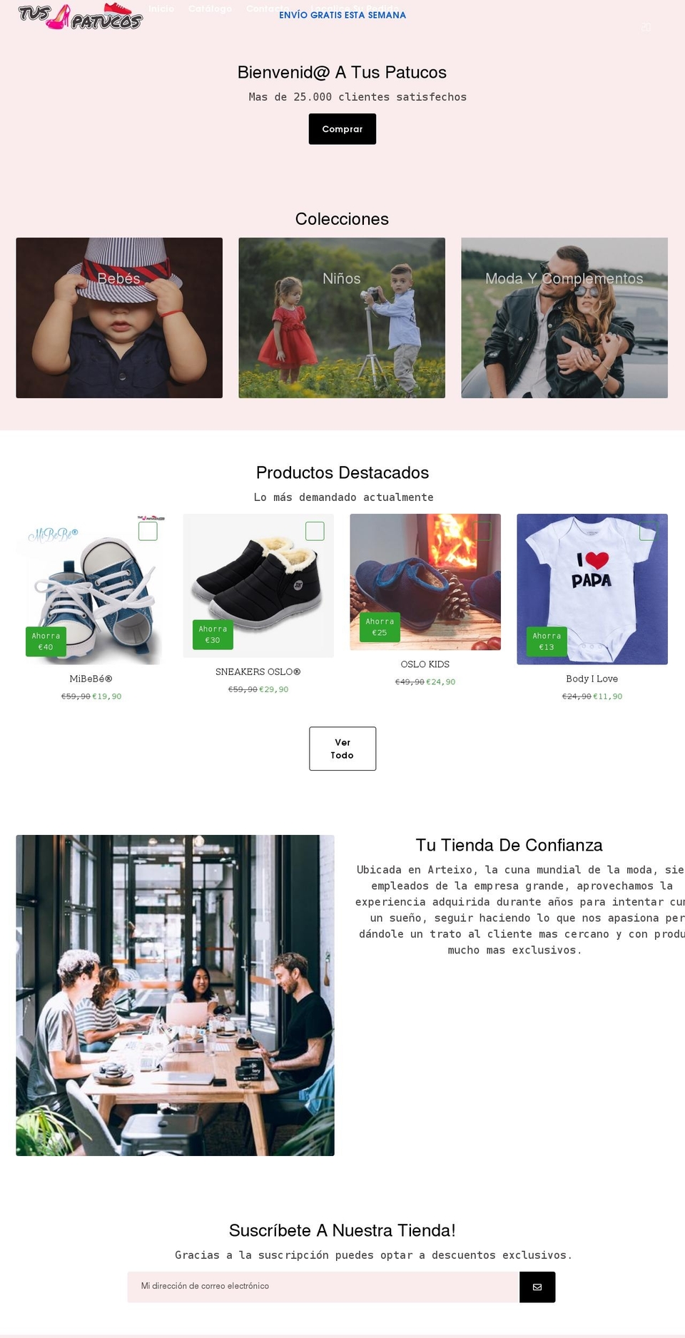 tuspatucos.com shopify website screenshot