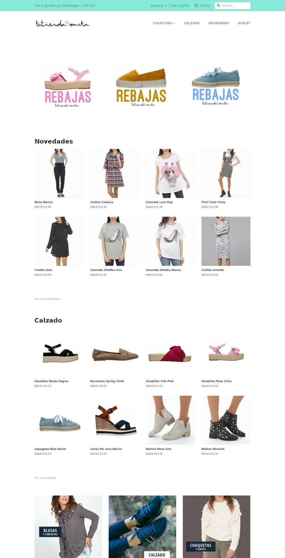 tutiendabonita.com shopify website screenshot