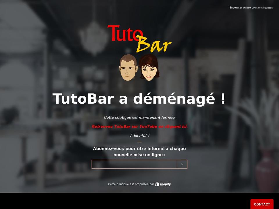 tutobar.com shopify website screenshot