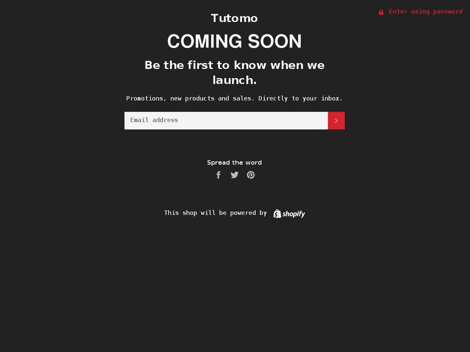 tutomo.com shopify website screenshot