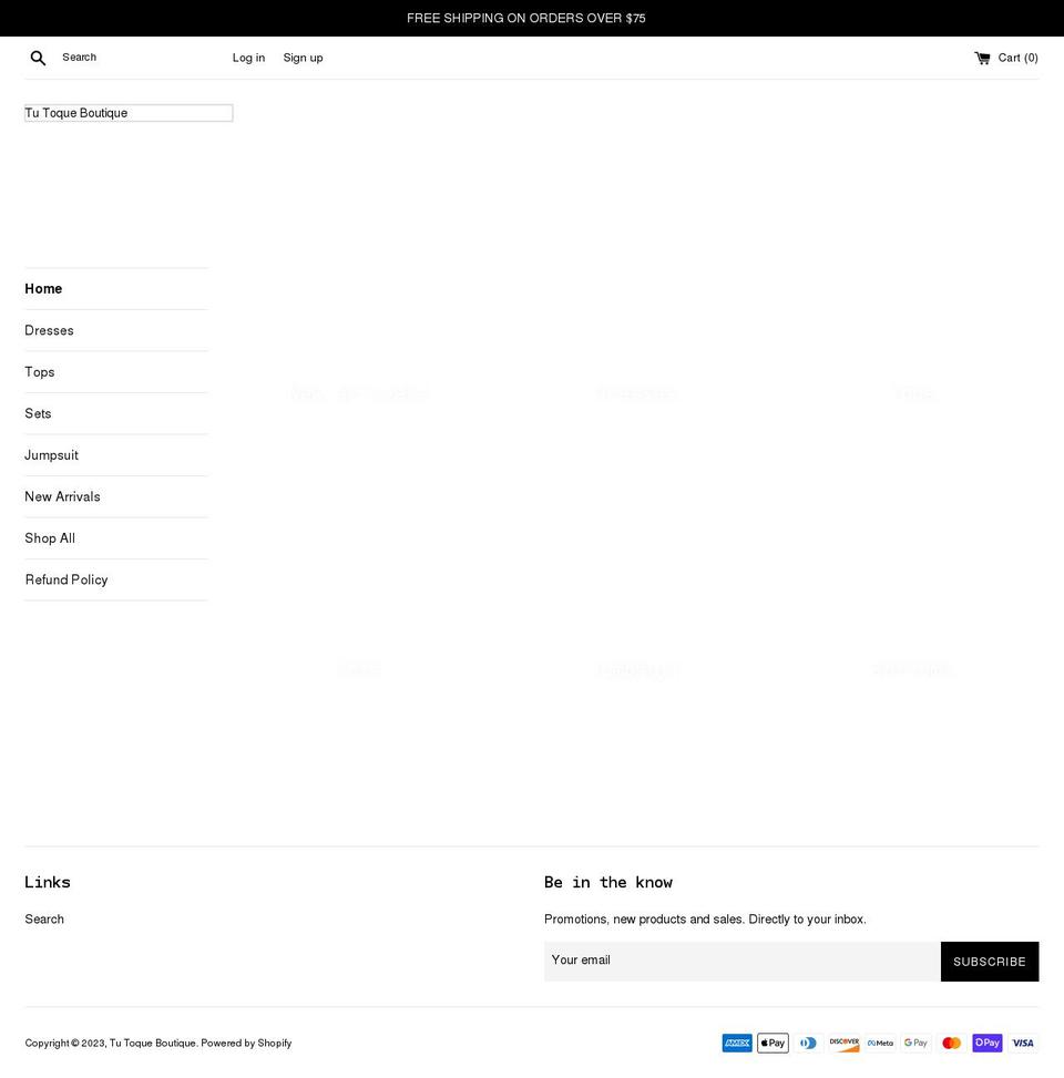 tutoqueboutique.com shopify website screenshot