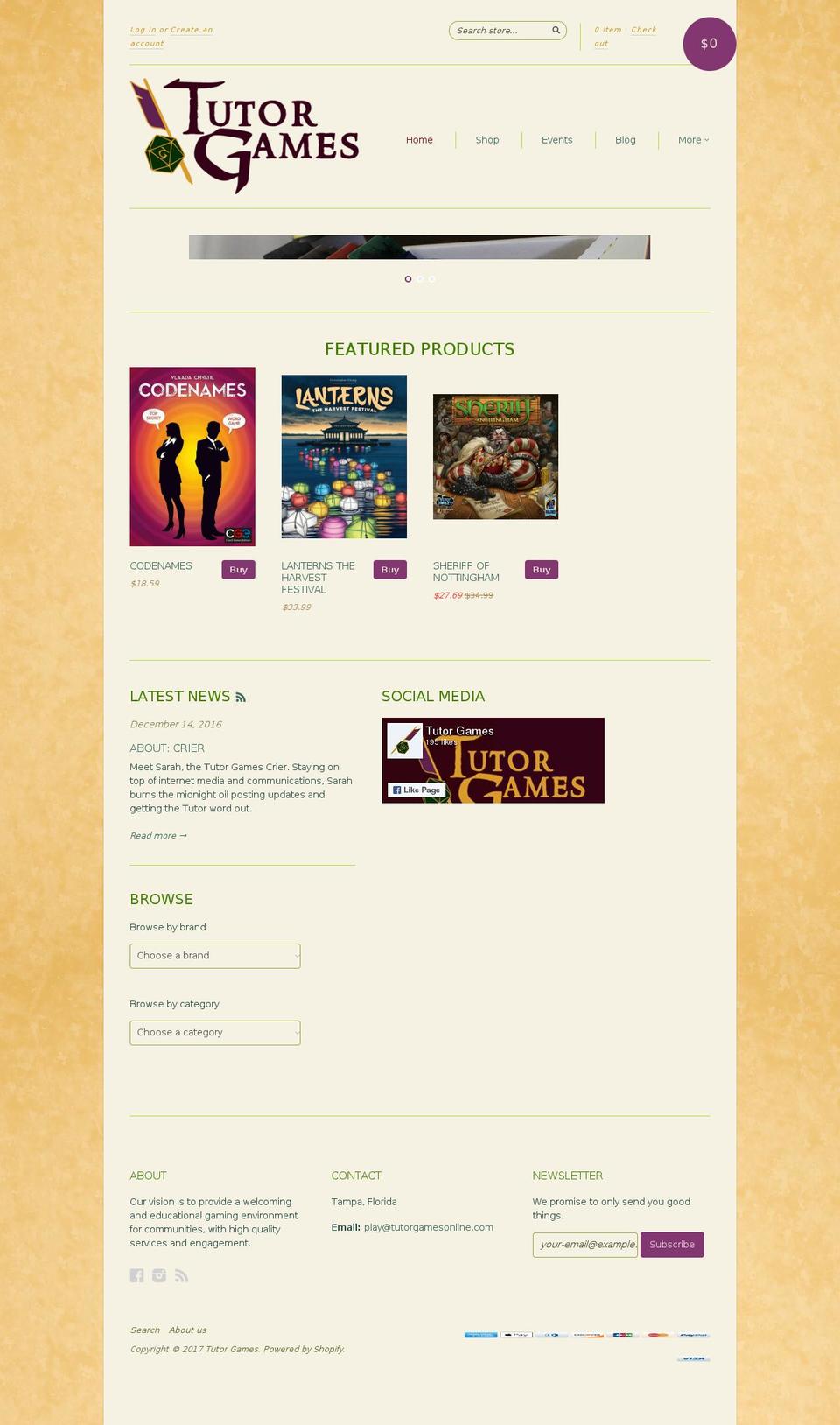 tutorgamesonline.com shopify website screenshot