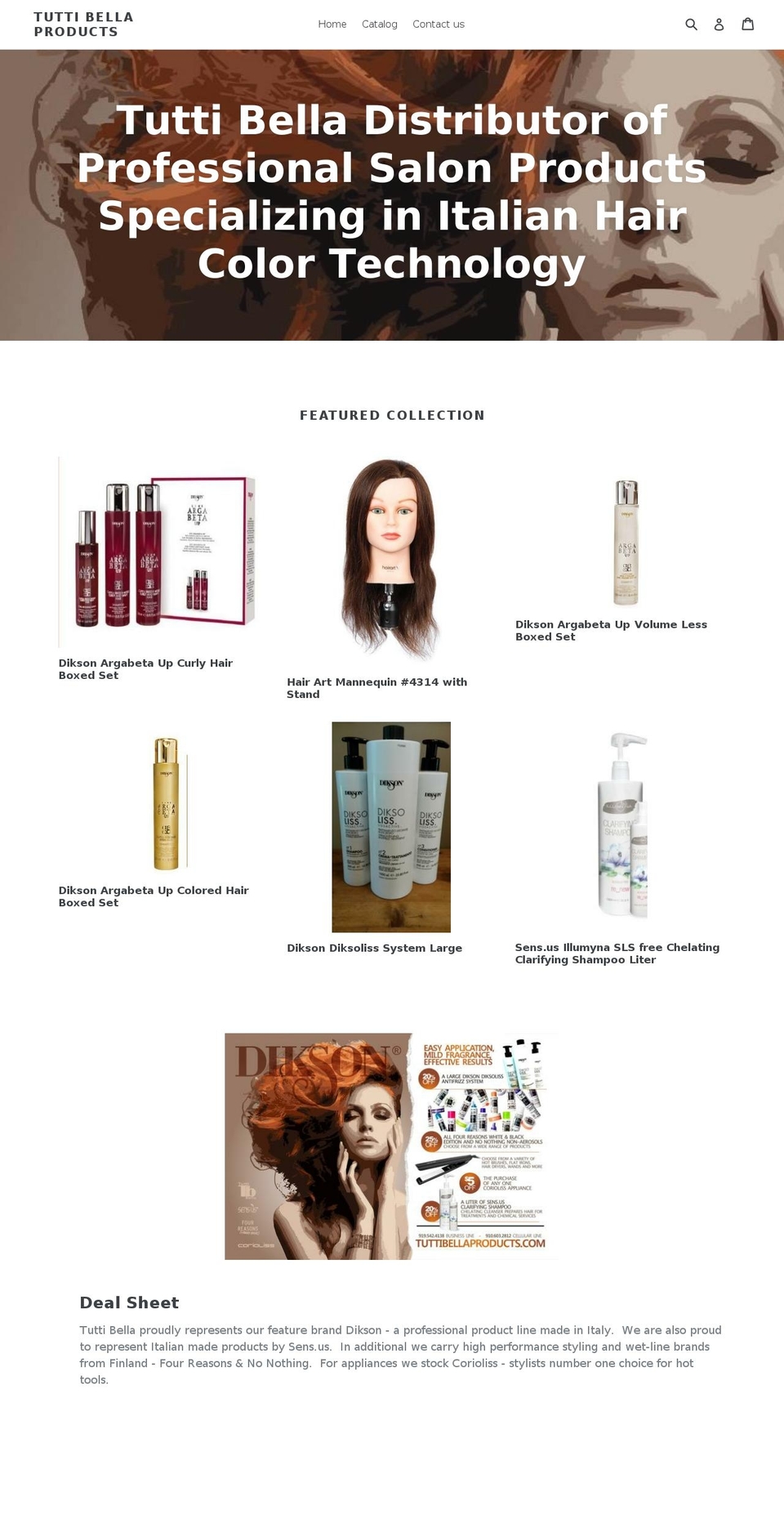 tuttibellaproducts.com shopify website screenshot