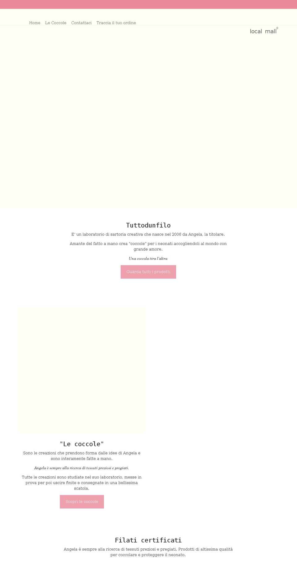 tuttodunfilo.it shopify website screenshot