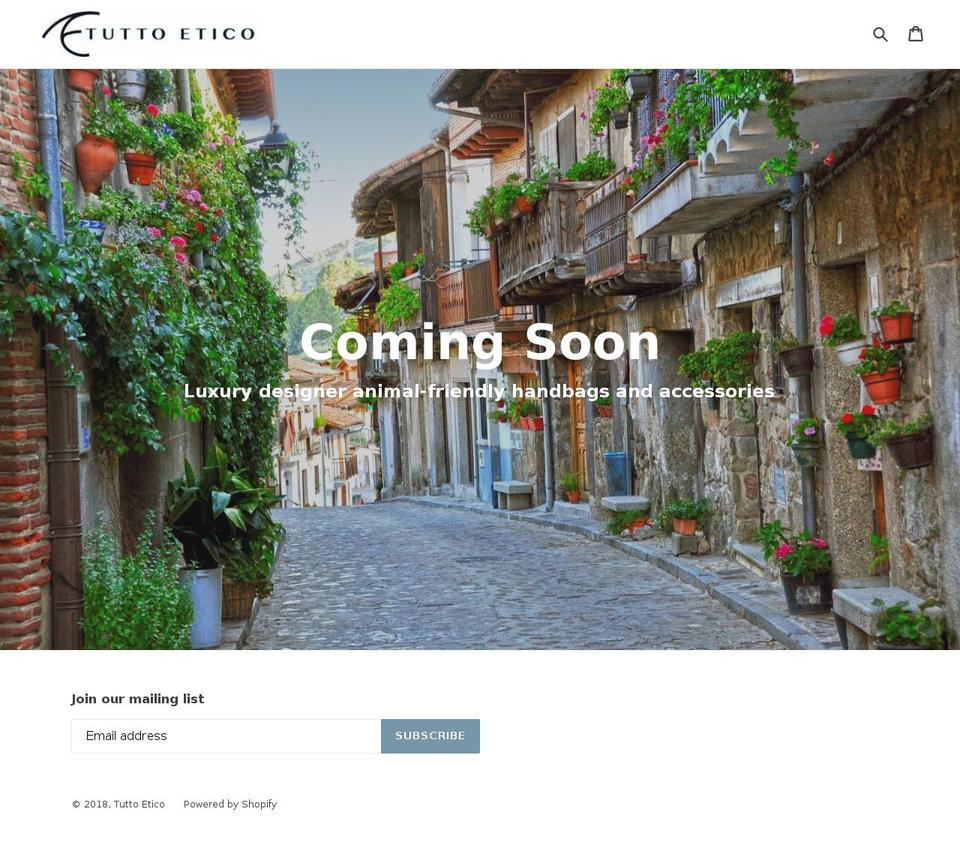 tuttoetico.com shopify website screenshot