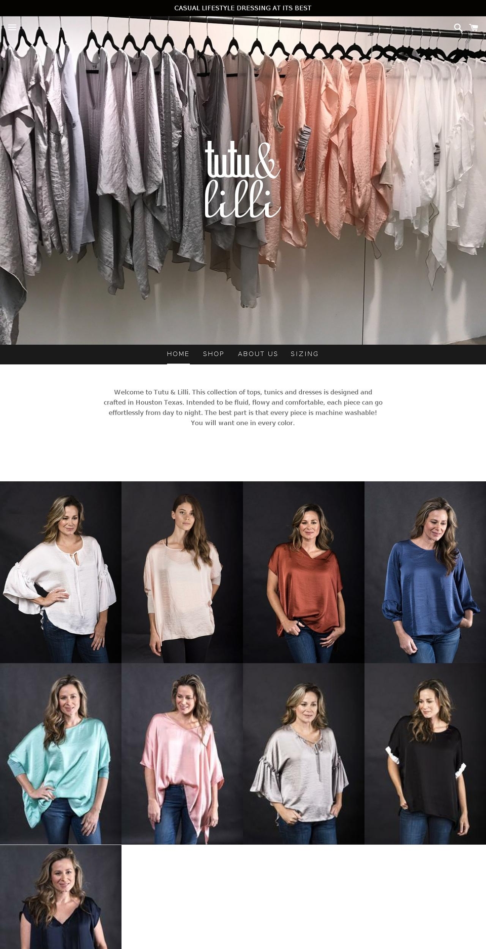 tutuandlilli.com — Shopify storefront screenshot