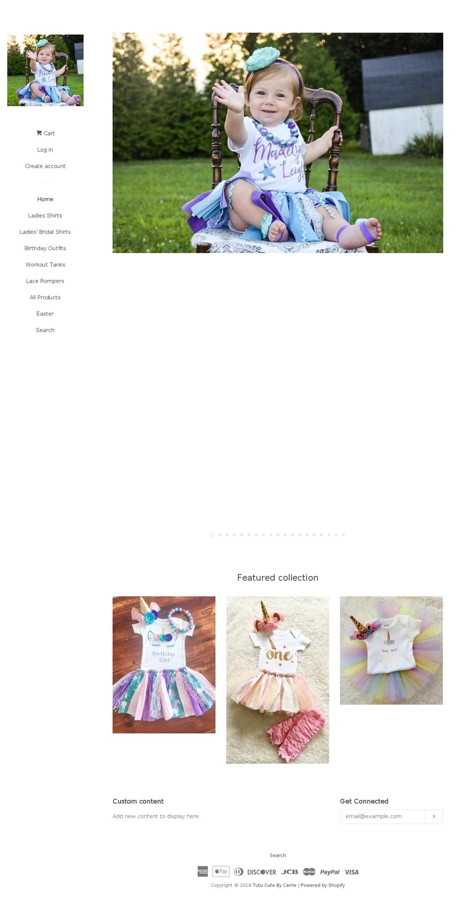 tutucutebycarrie.com — Shopify storefront screenshot