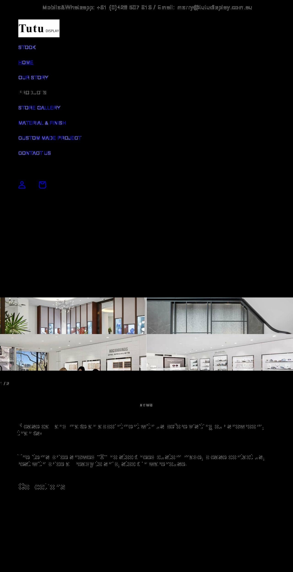 tutudisplay.com.au shopify website screenshot