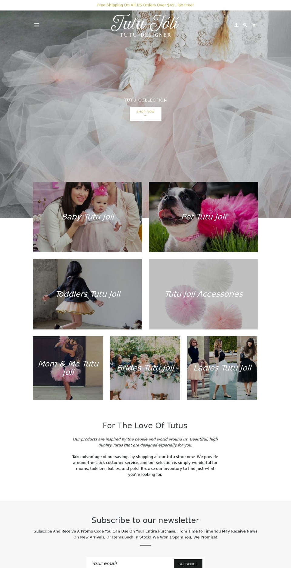 tutujoli.com shopify website screenshot