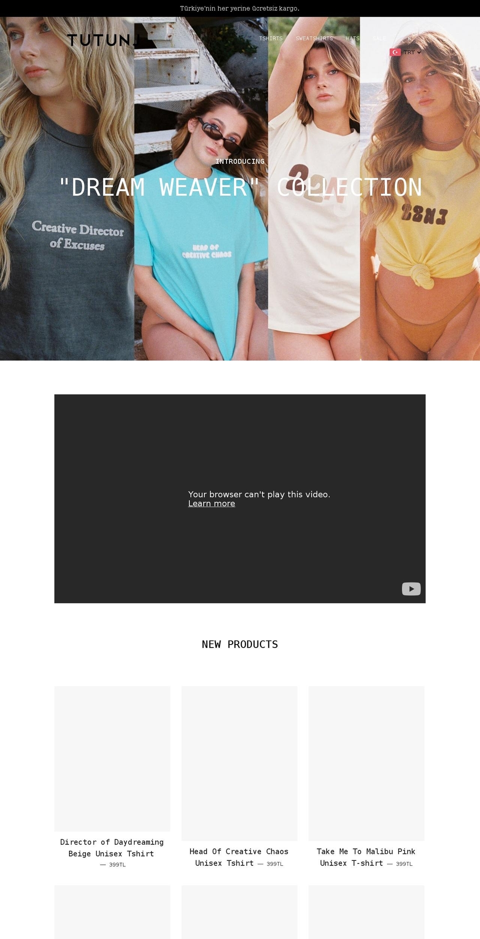 tutunj.com shopify website screenshot