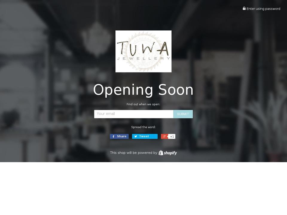 tuwajewellery.com shopify website screenshot