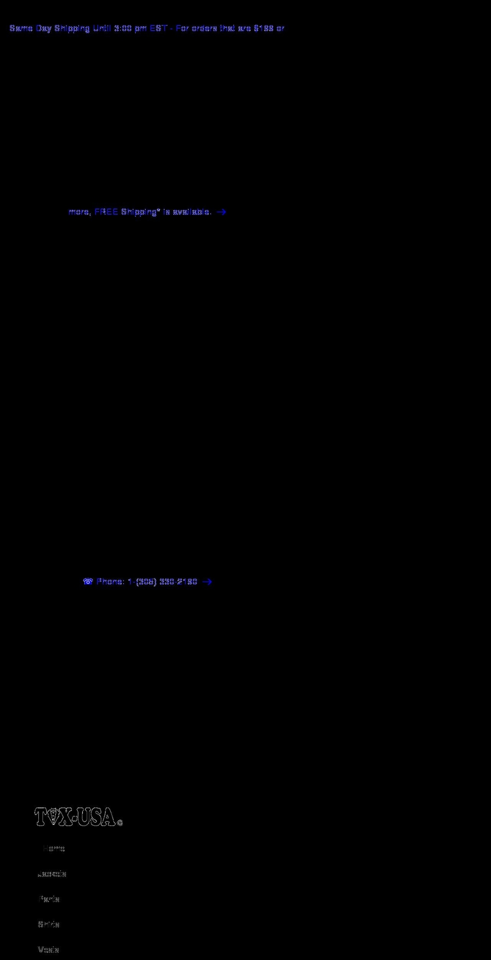 tux-usa.com shopify website screenshot