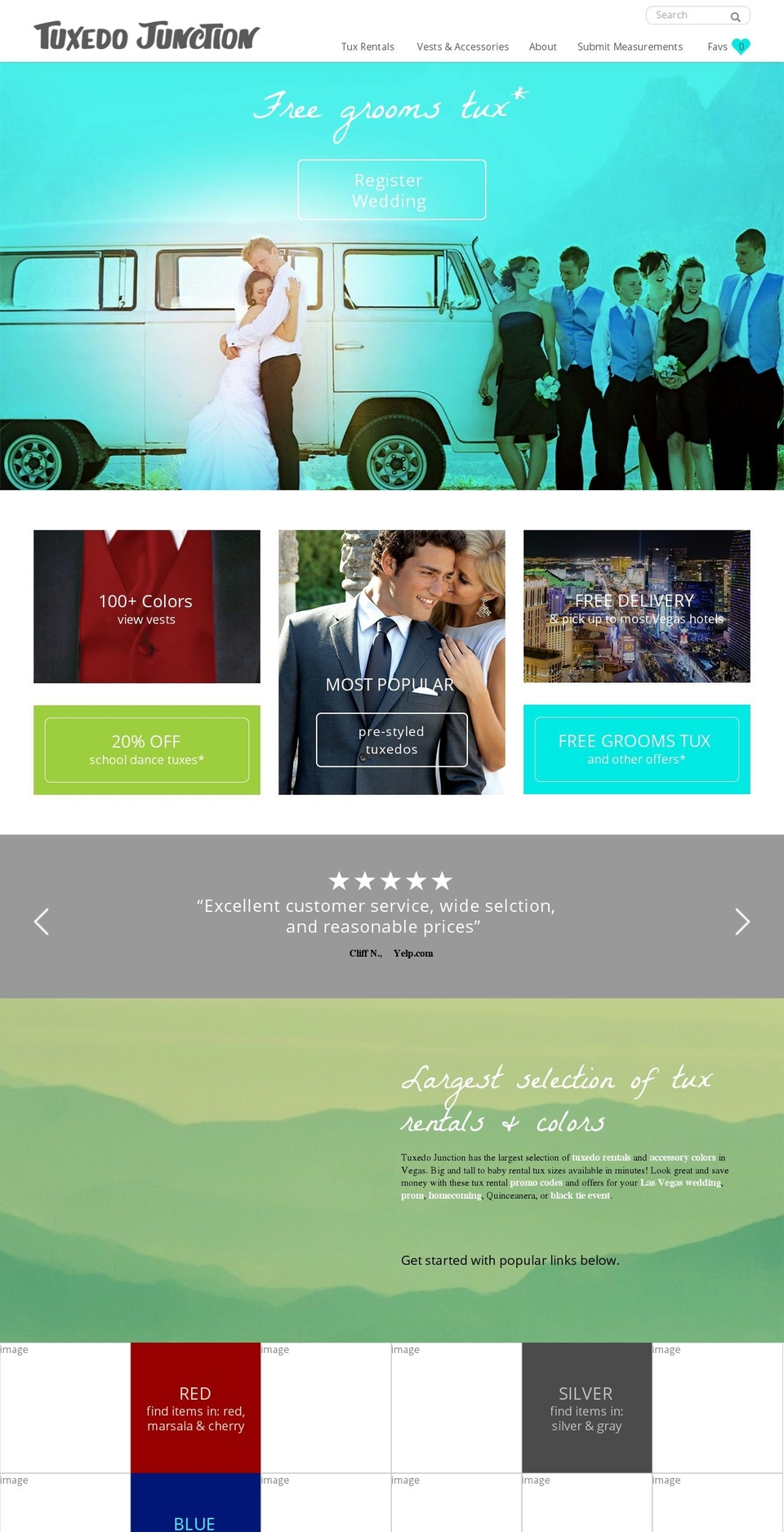 Tuxedo Development Shopify theme site example tuxedoslasvegas.com