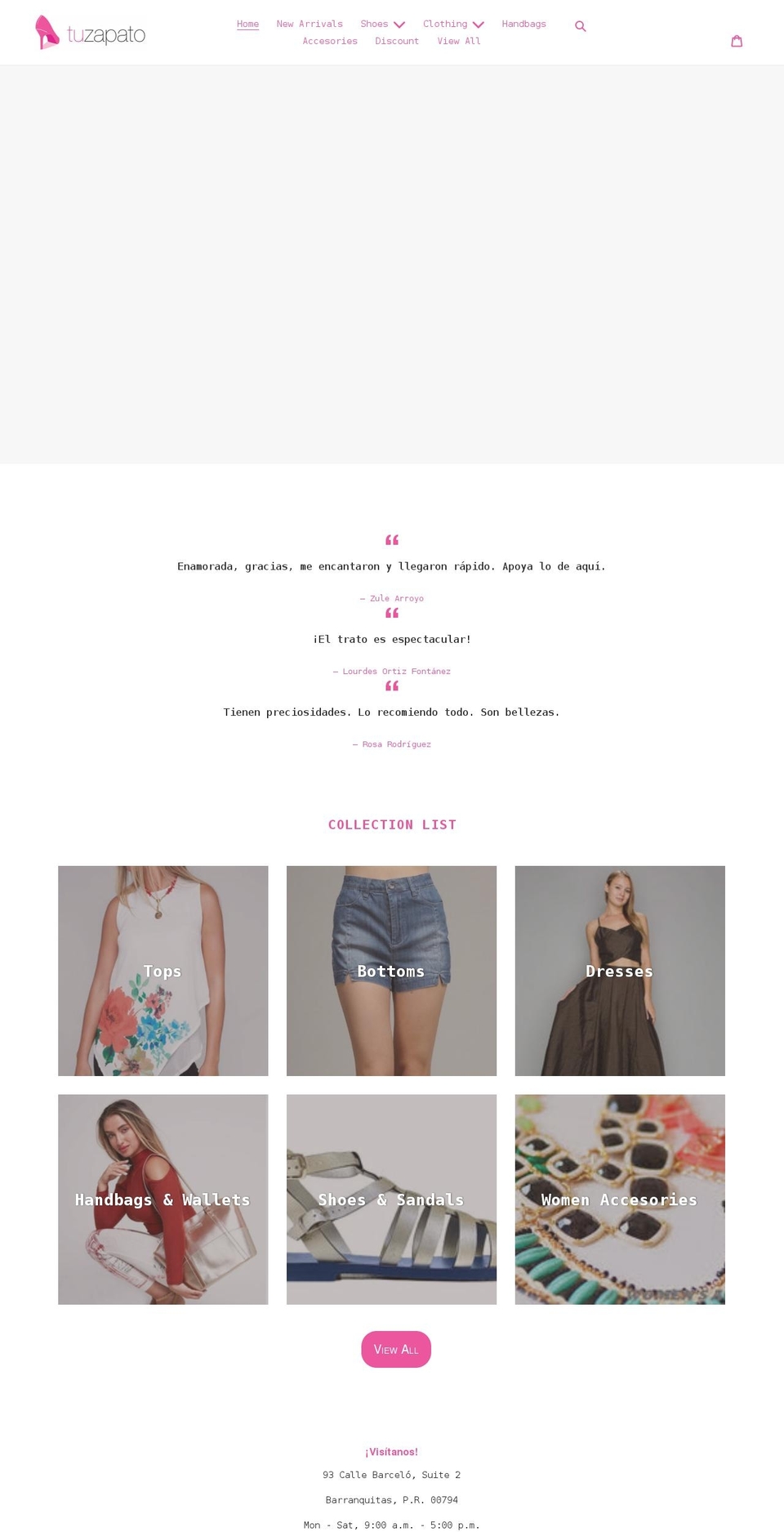 tuzapatopr.com shopify website screenshot