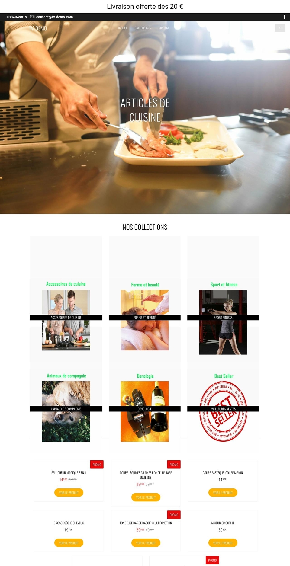 tv-demo.com — Shopify storefront screenshot