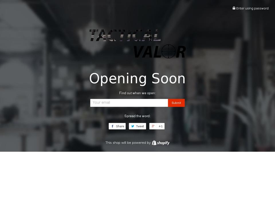 tvalor.com shopify website screenshot
