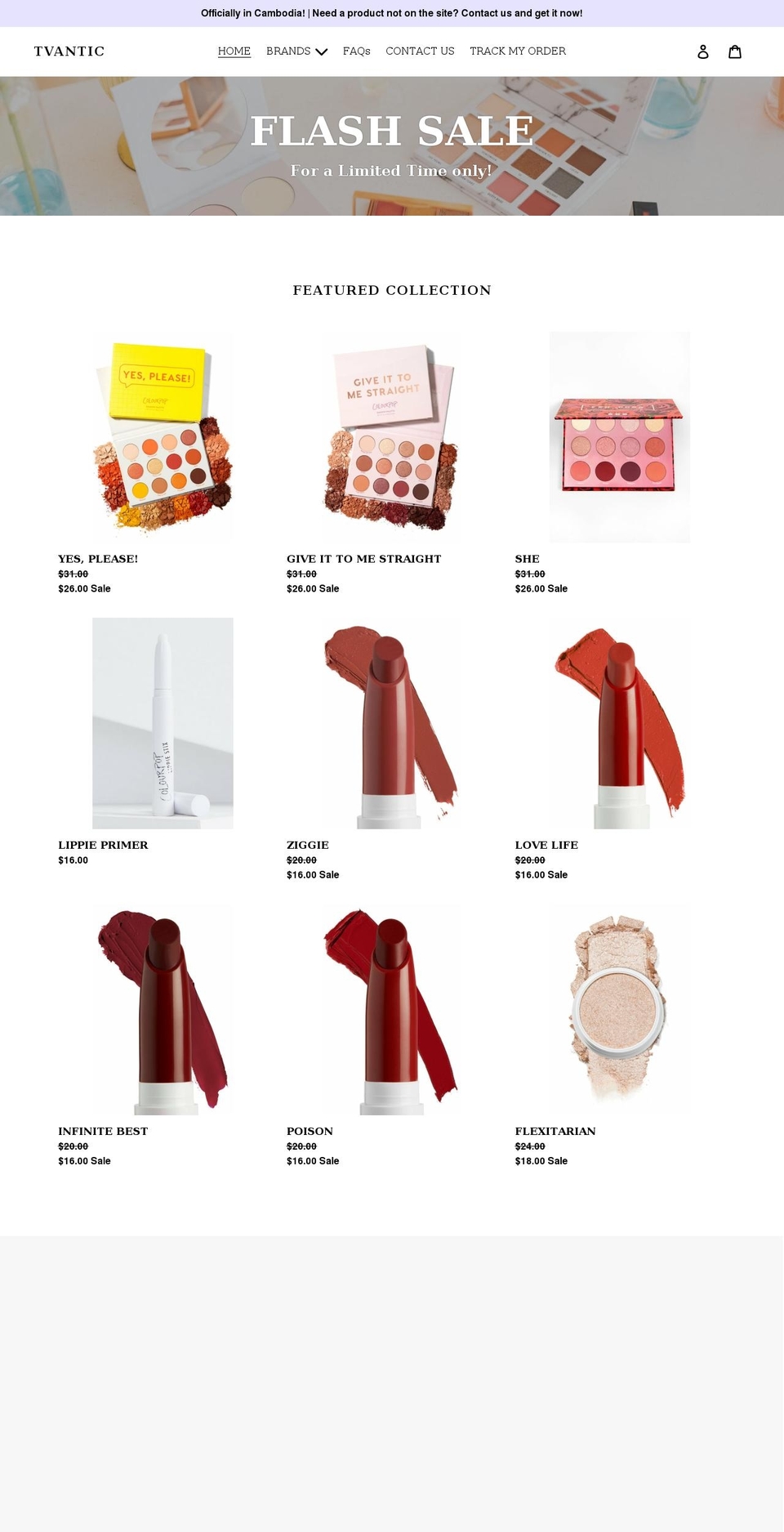 tvantic.com shopify website screenshot