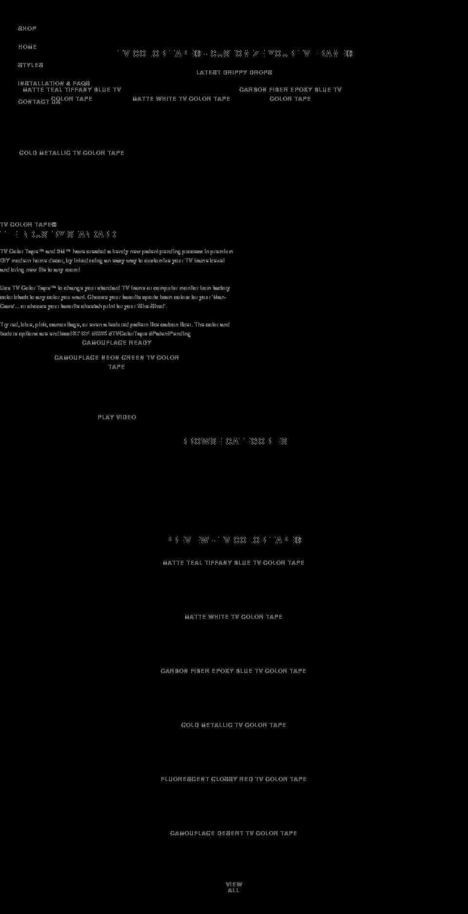 tvcolortape.com shopify website screenshot