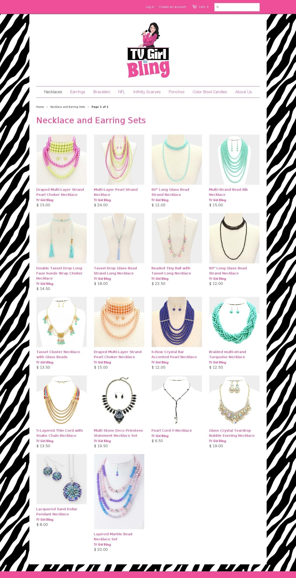tvgirlbling.com — Shopify storefront screenshot