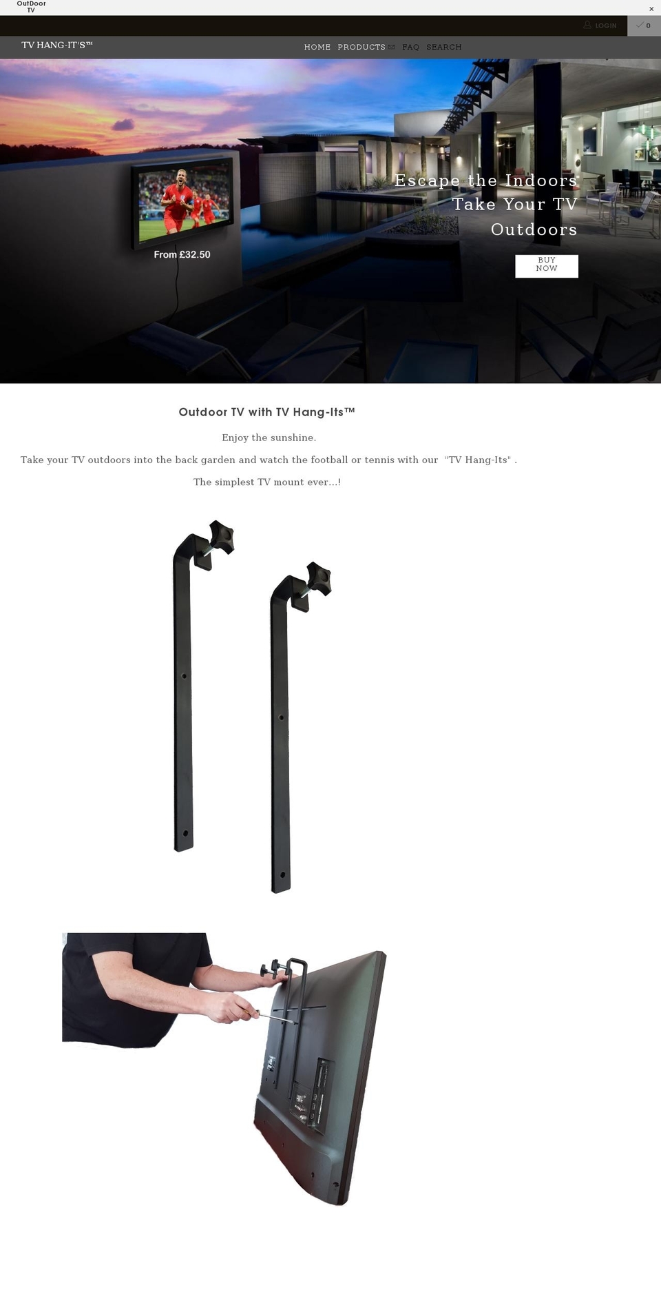 tvhangits.com — Shopify storefront screenshot
