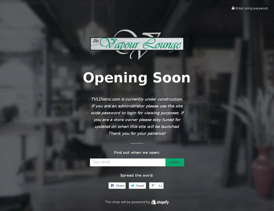 tvldistro.com shopify website screenshot