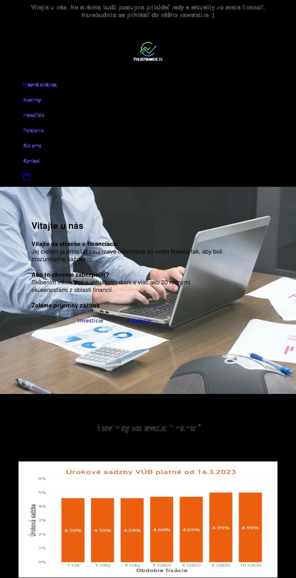 tvojefinancie.sk shopify website screenshot