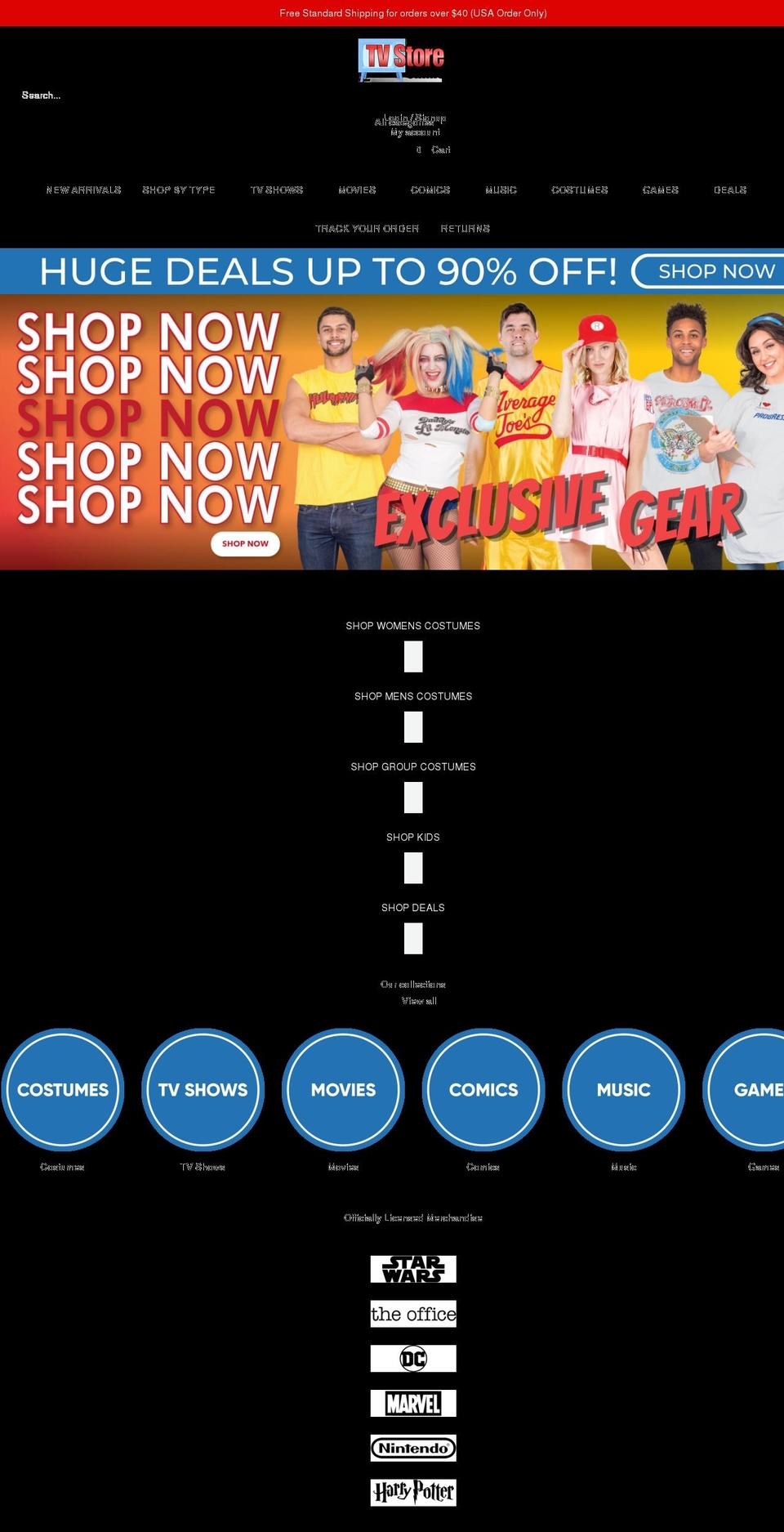tvstoreonline.com shopify website screenshot