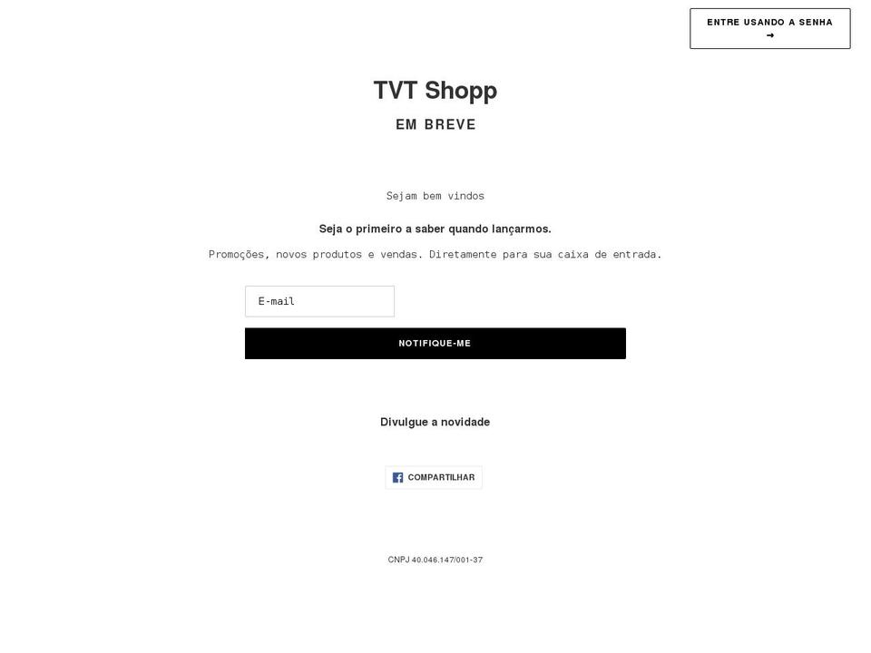 tvtshopp.com shopify website screenshot