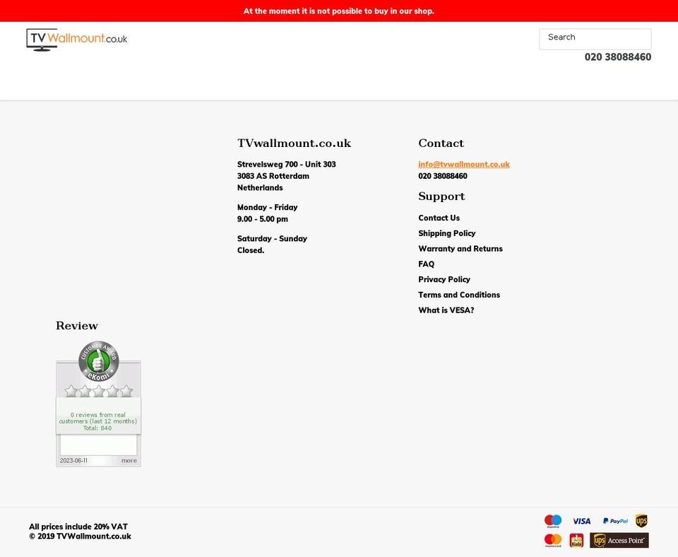 tvwallmount.co.uk shopify website screenshot