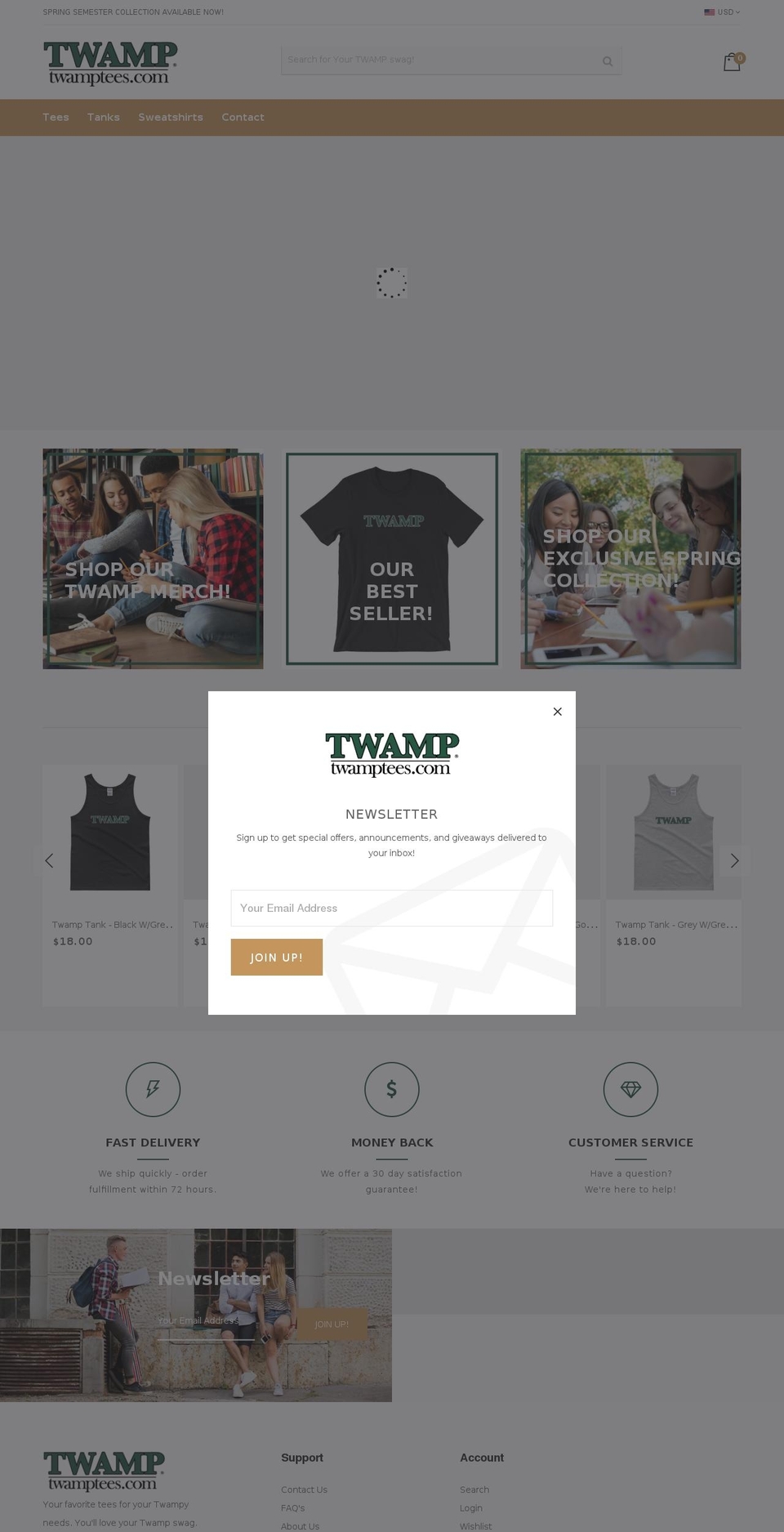 twamptees.com shopify website screenshot