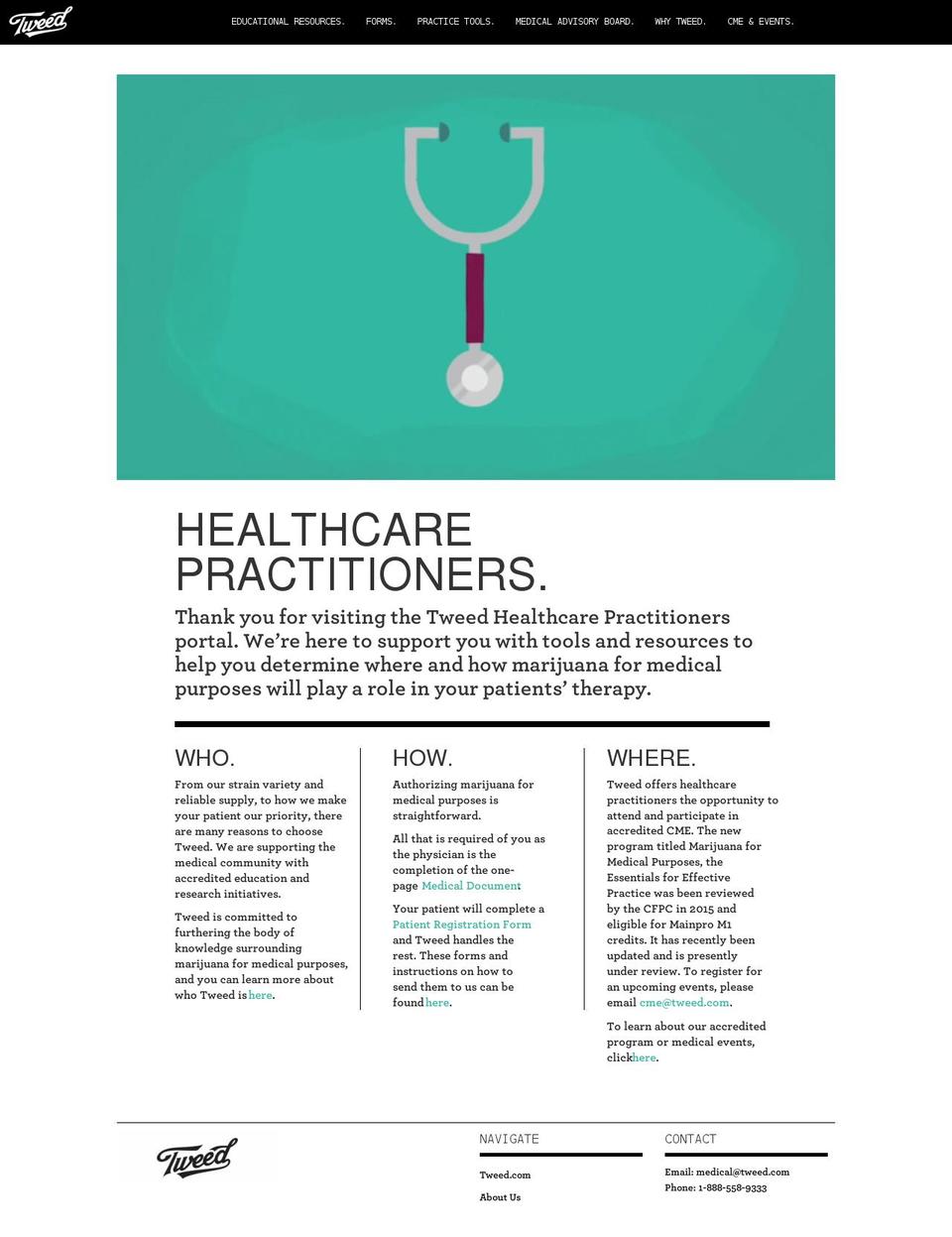 tweedhealth.com shopify website screenshot