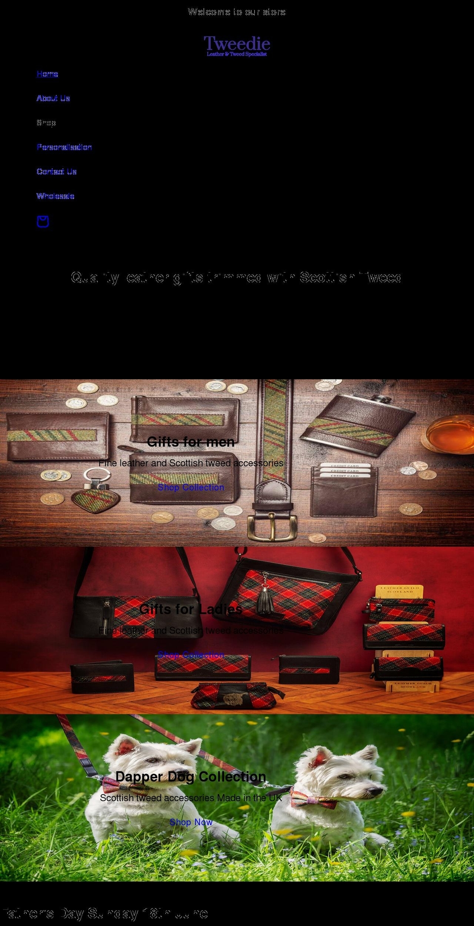 tweedieshop.com shopify website screenshot