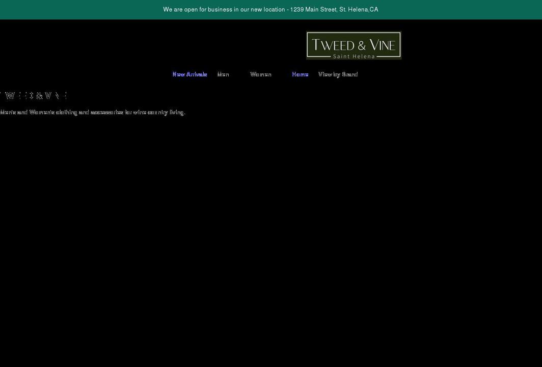 tweednvine.com shopify website screenshot