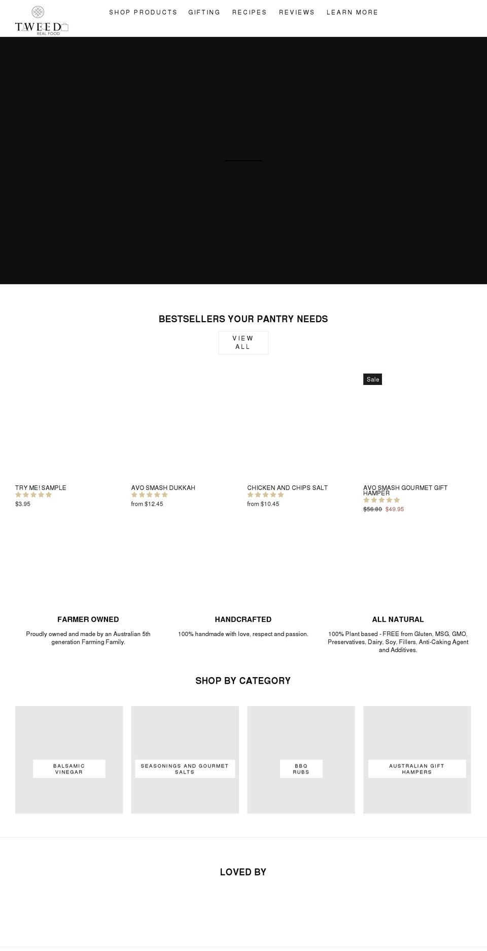 tweedrealfood.com — Shopify storefront screenshot
