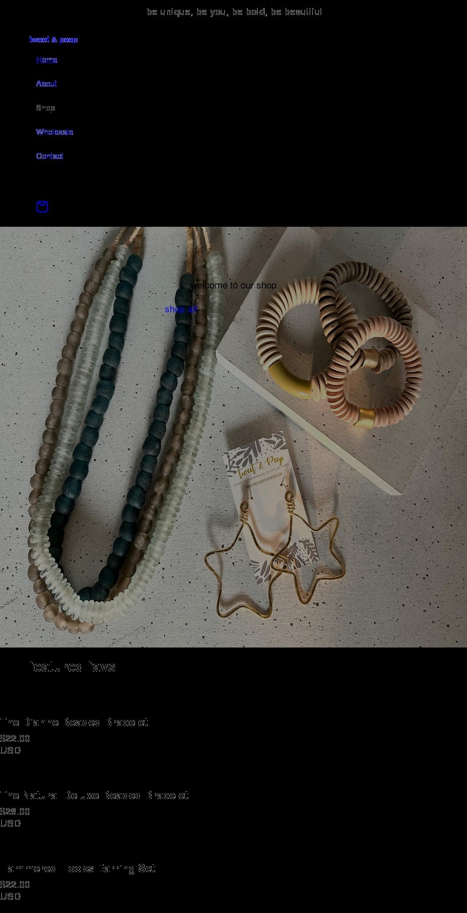 tweetandpeepjewelry.com — Shopify storefront screenshot