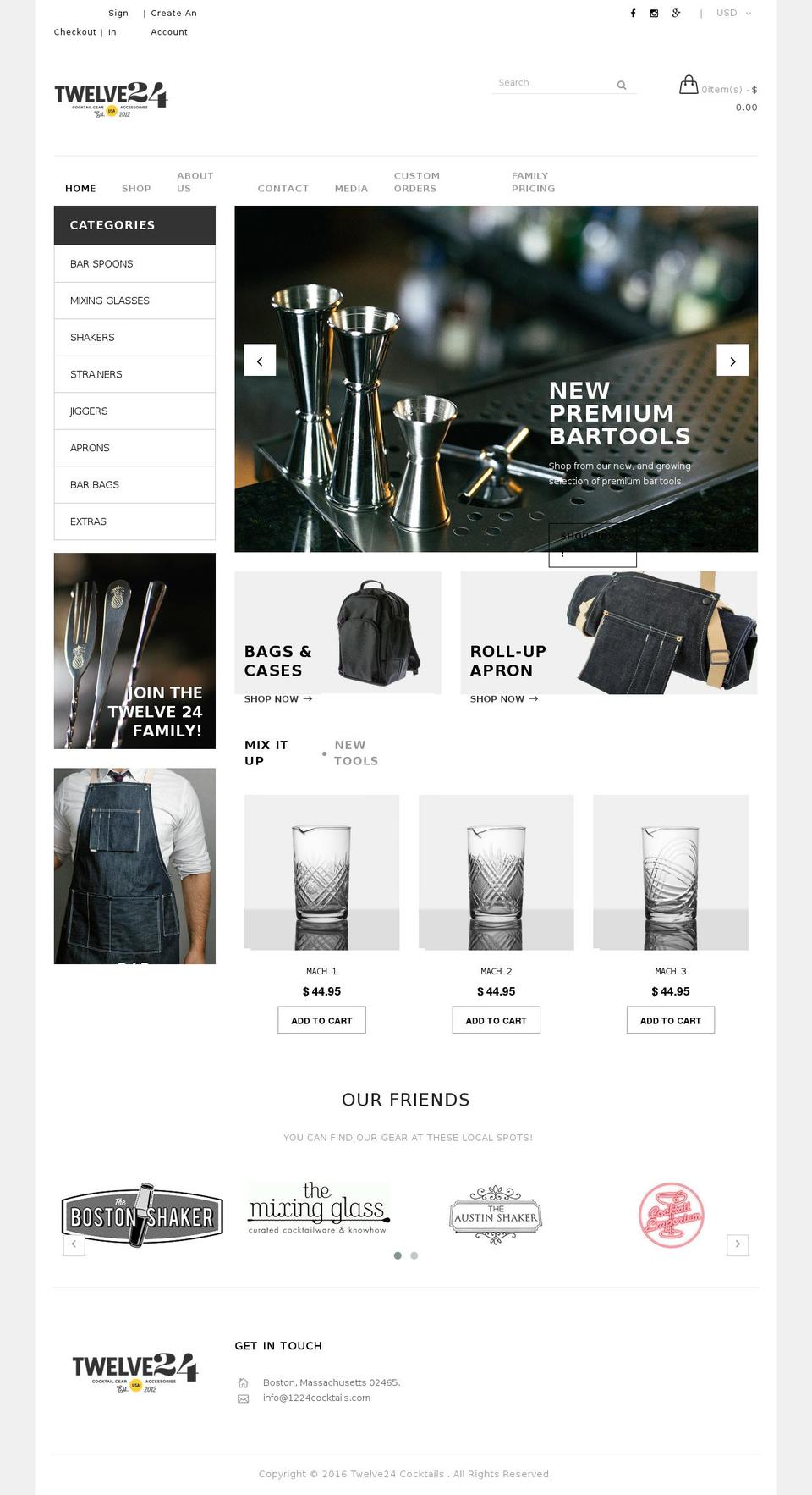 twelve-24.com shopify website screenshot