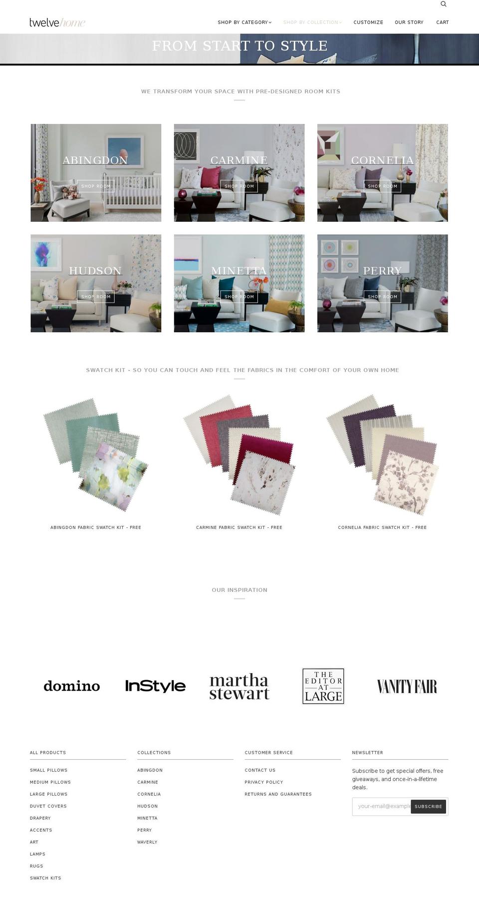 twelvehome.com shopify website screenshot
