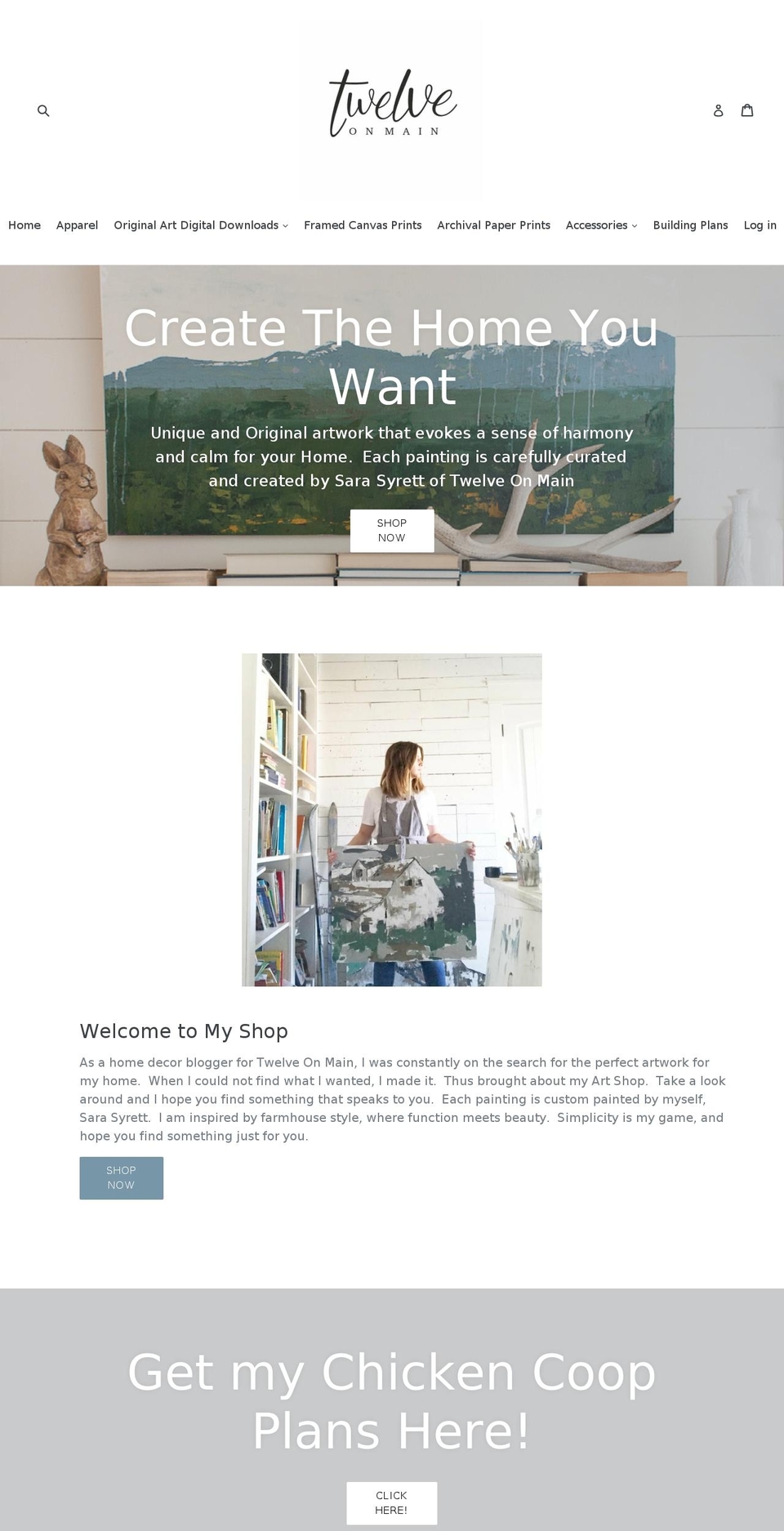 twelveonmainshop.com shopify website screenshot