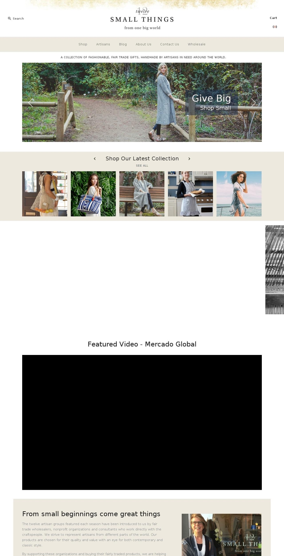 twelvesmallthings.com — Shopify storefront screenshot
