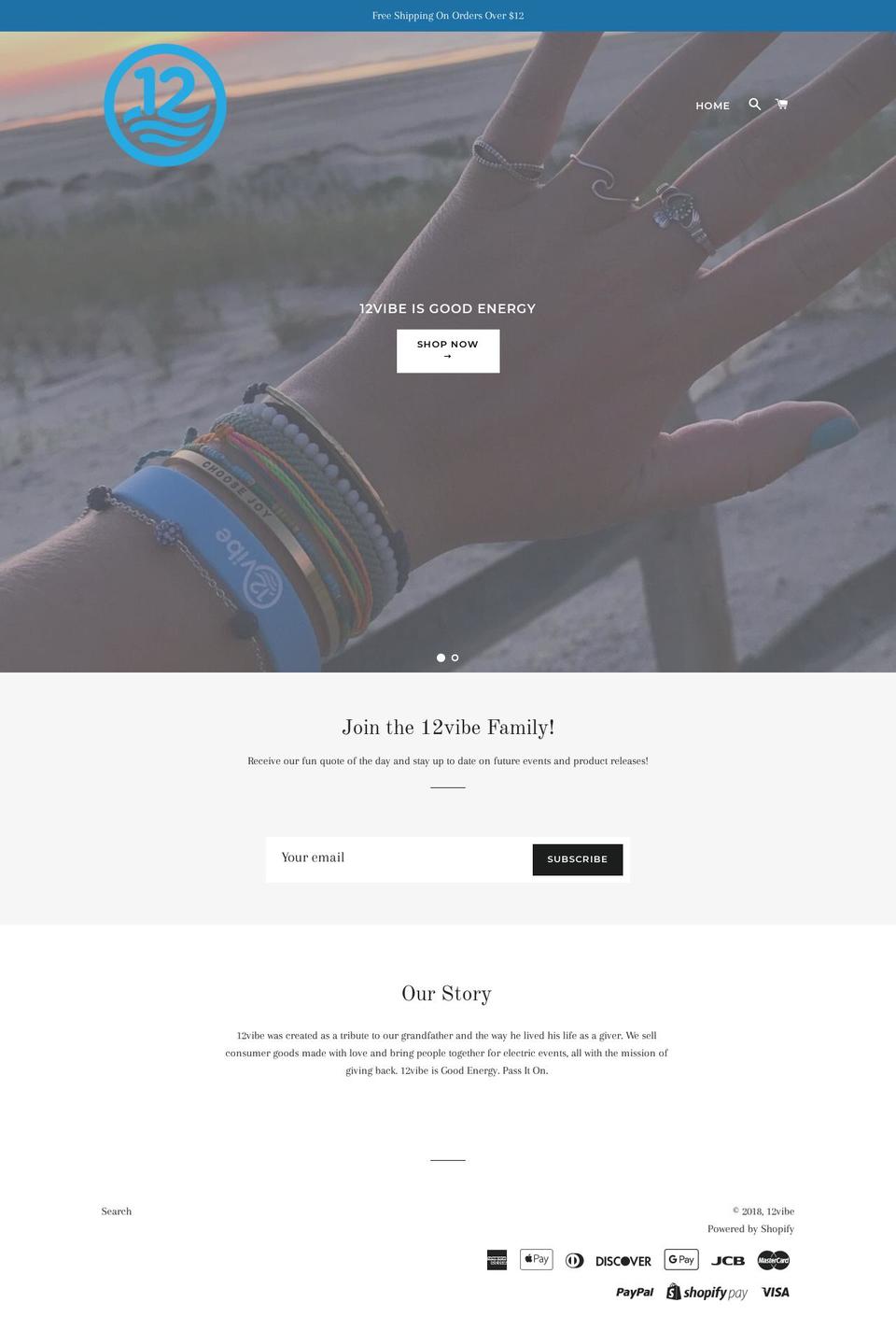 twelvevibe.com — Shopify storefront screenshot