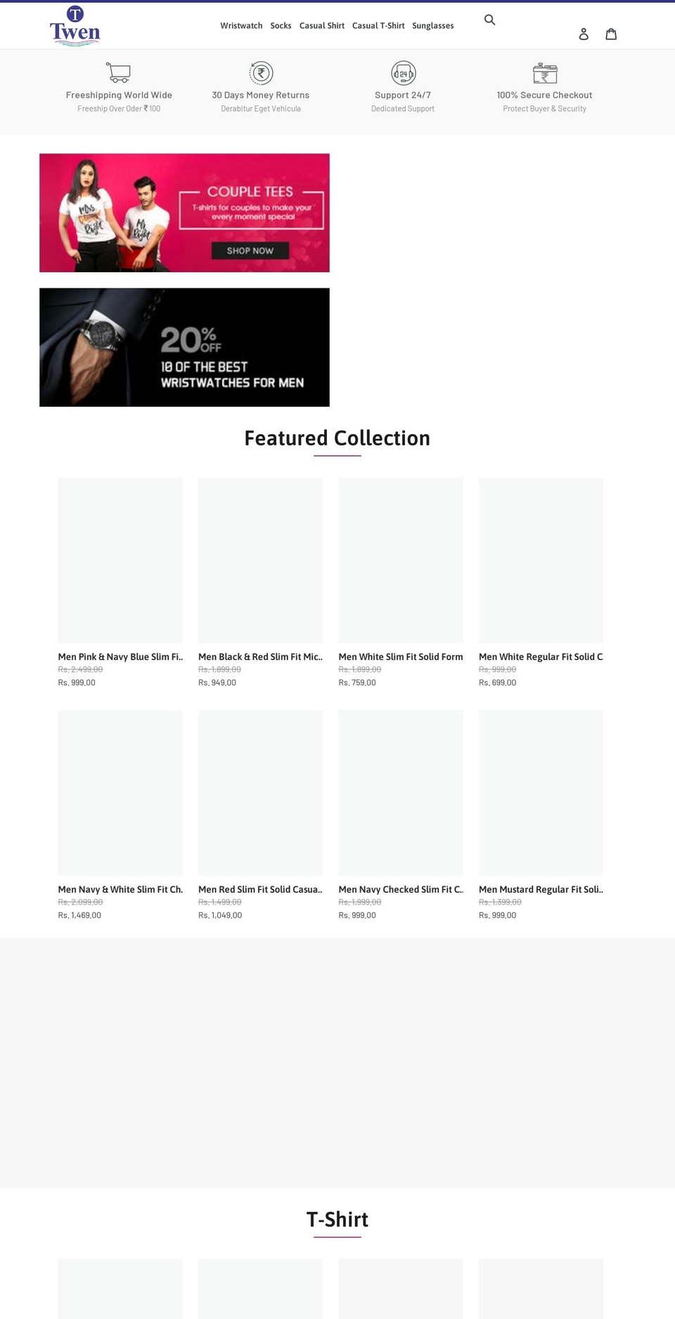 twen.in shopify website screenshot