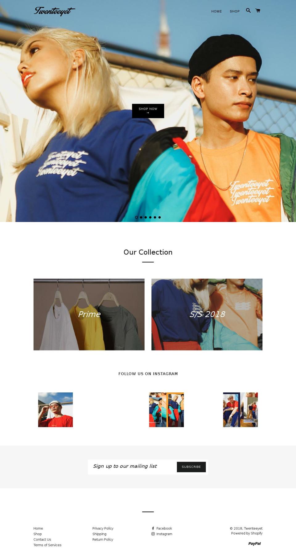 twenteeyet.com — Shopify storefront screenshot